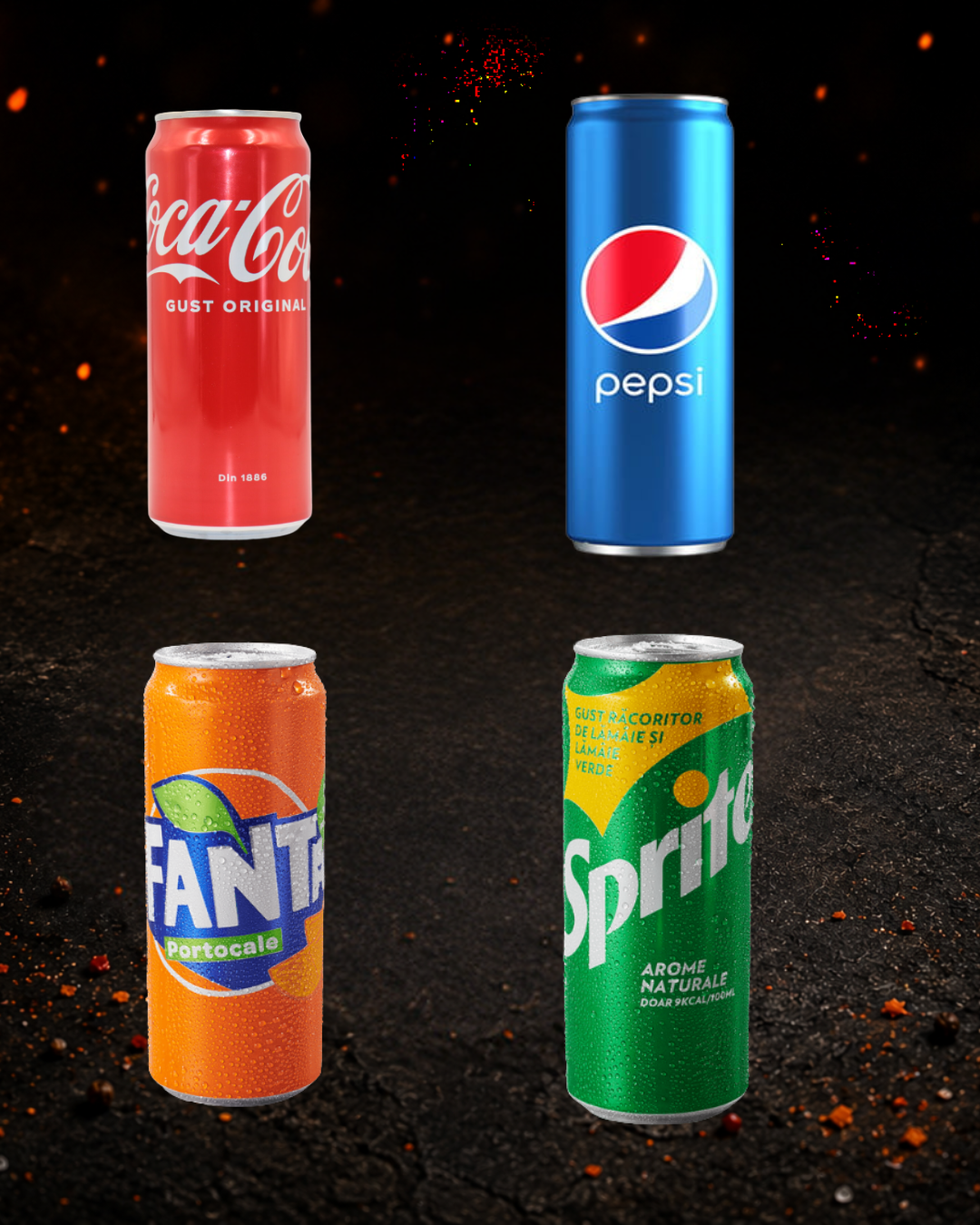 Doză 330ml coca cola/pepsi/fanta/sprite
