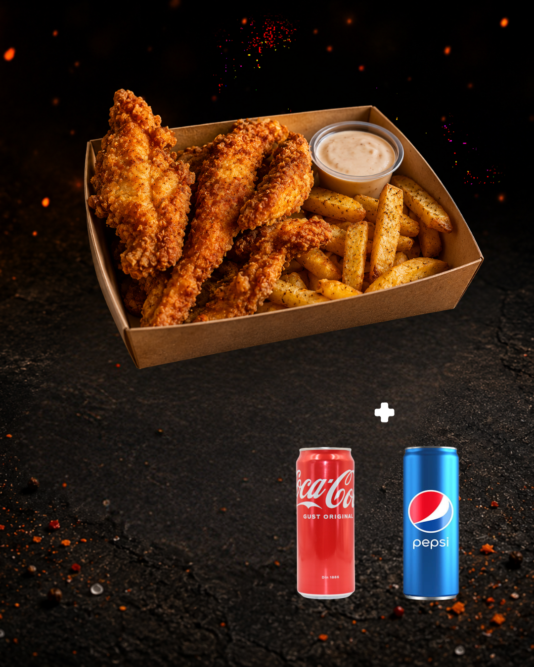Meniu crispy +suc doză 330 ml